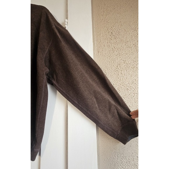 TOMMY BAHAMA relax men's 2XL heavy cotton 1/4 mock neck zip pullover brown - Picture 4 of 6